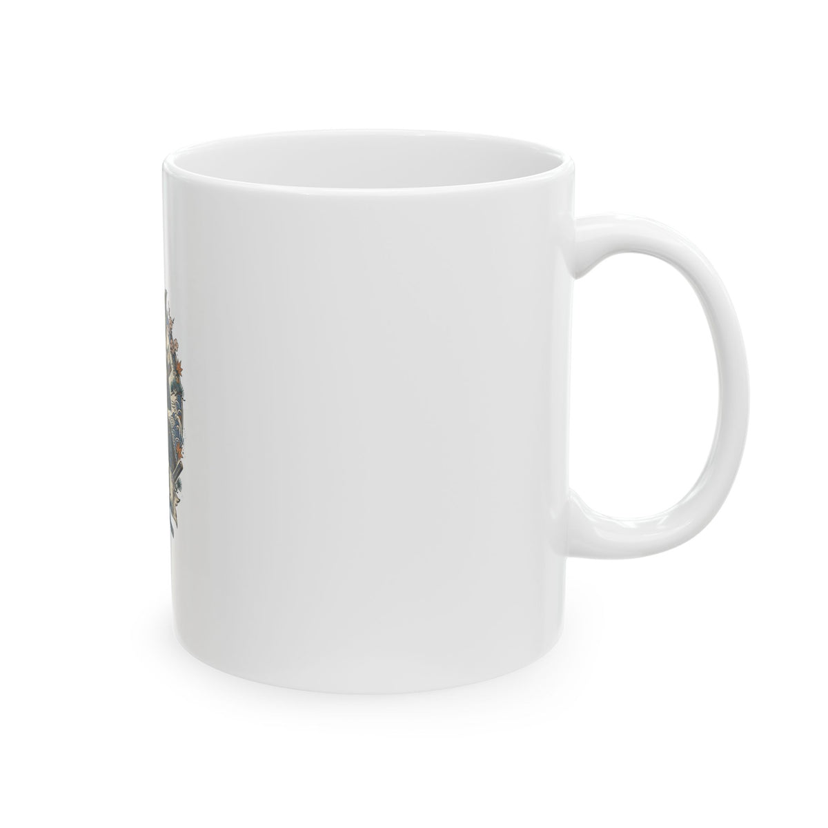 Samurai Warrior Ceramic Mug - Japanese Bushido Warrior Design (11oz)