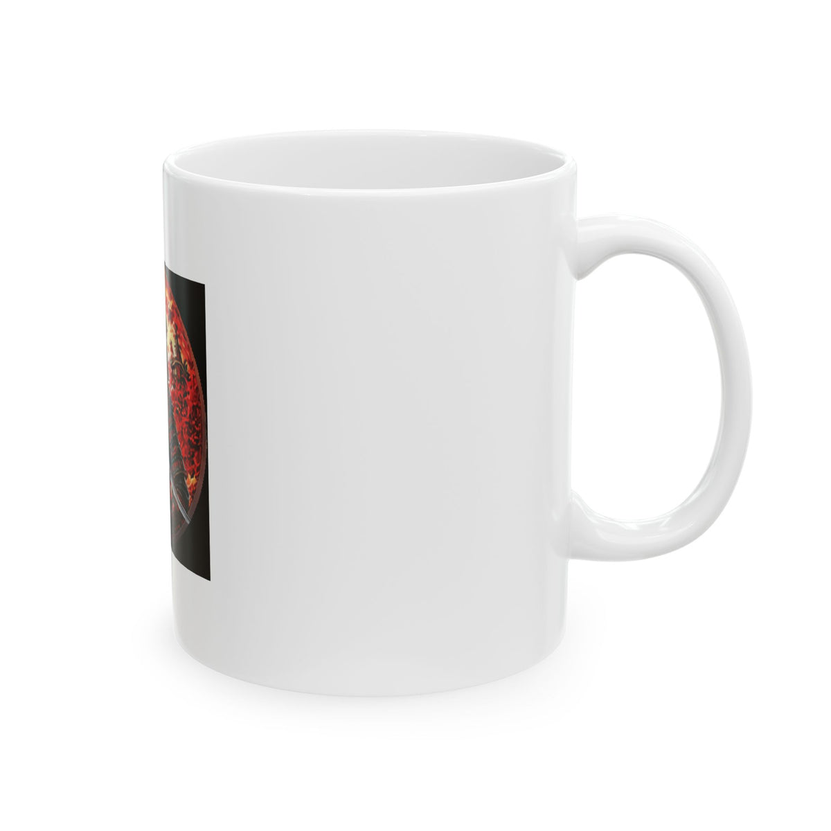 Samurai Warrior Ceramic Mug - Japanese Katana Warrior Design (11oz)