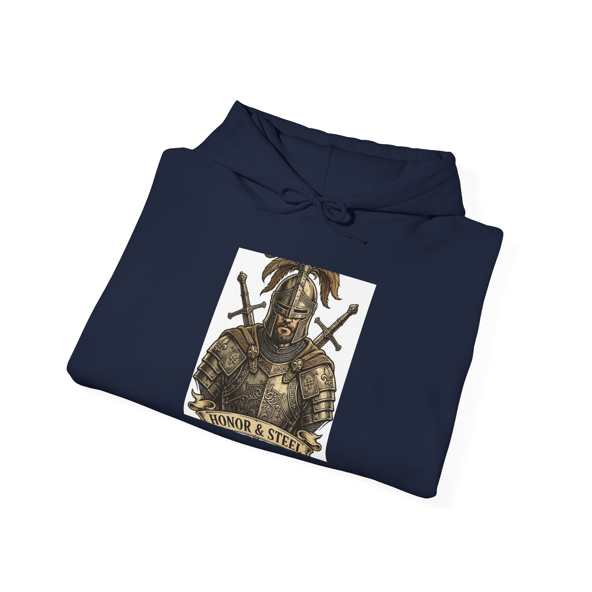 Medieval Knight Hoodie - Honor and Steel Graphic Sweatshirt