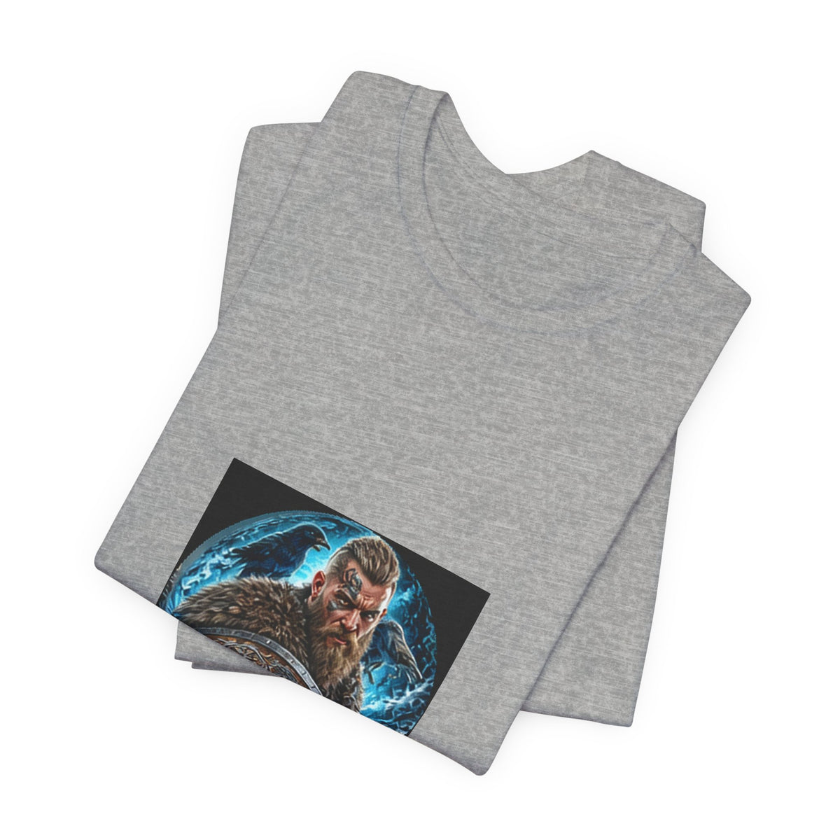 Viking Warrior T-Shirt - Norse Ravens Shield Graphic Tee