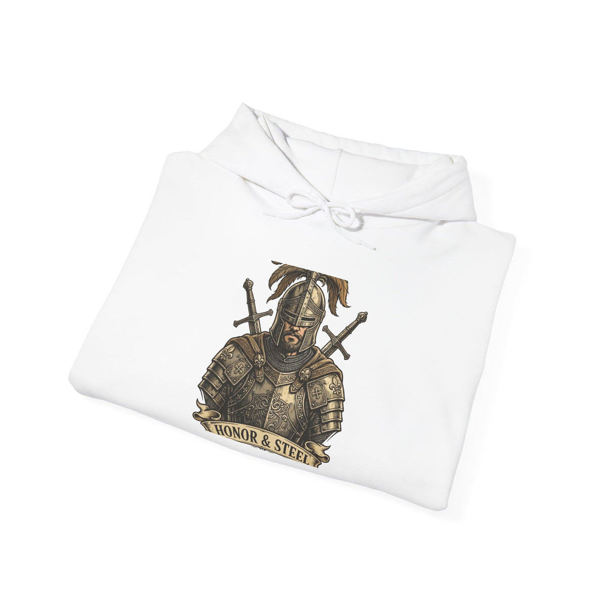 Medieval Knight Hoodie - Honor and Steel Graphic Sweatshirt
