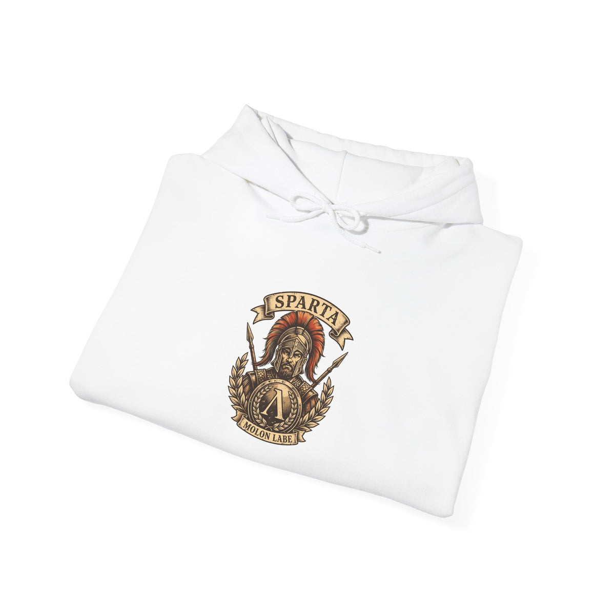 Spartan Warrior Hoodie - Ancient Greek Molon Labe Graphic Sweatshirt