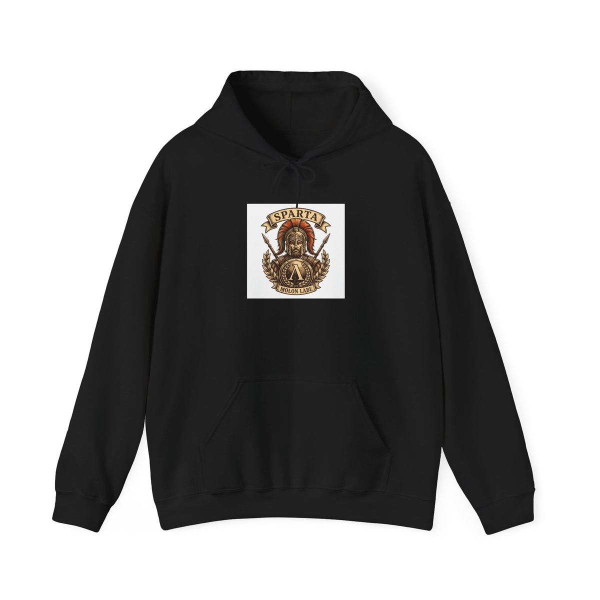 Spartan Warrior Hoodie - Ancient Greek Molon Labe Graphic Sweatshirt