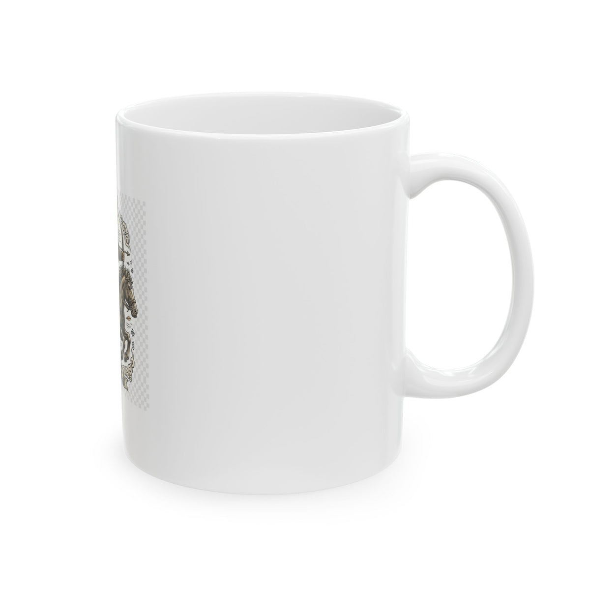 Mongol Horse Archer Ceramic Mug - the Great Steppe Warrior Design (11oz)