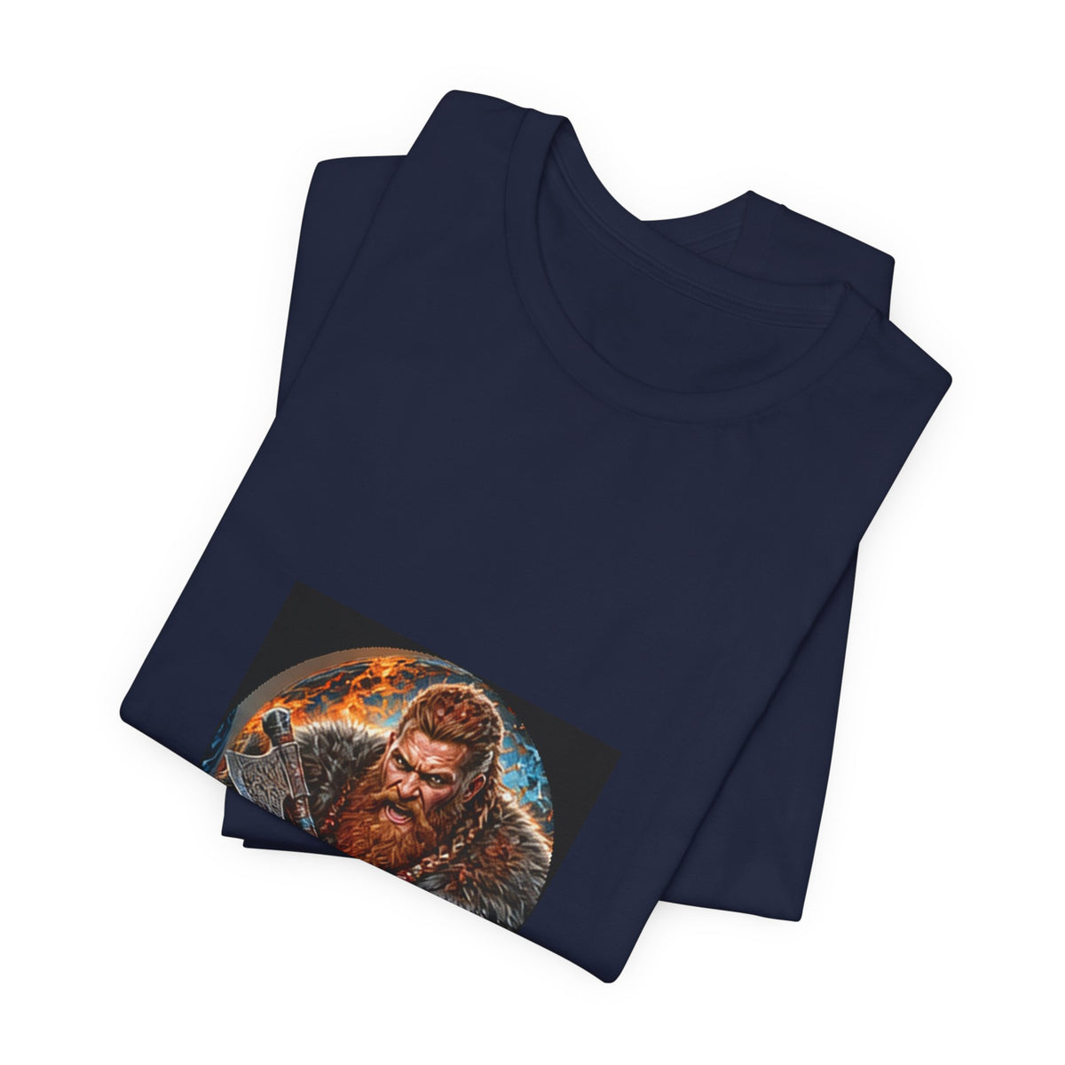 Viking Warrior T-Shirt - Norse Redbeard Axe Graphic Tee