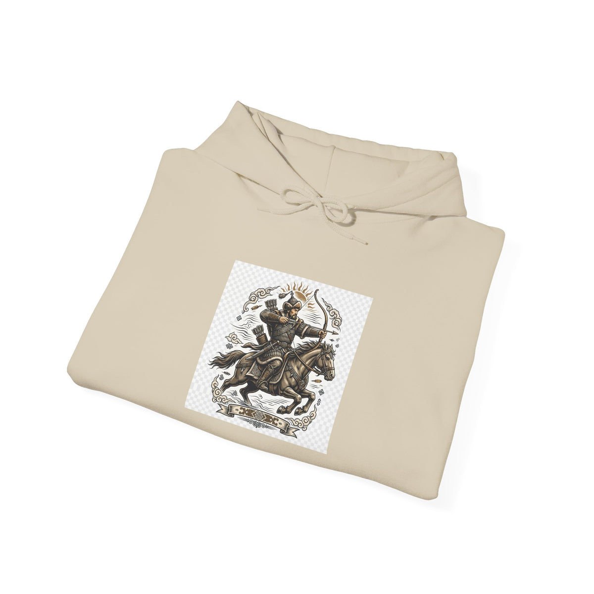 Mongol Horse Archer Hoodie - the Great Steppe Graphic Sweatshirt
