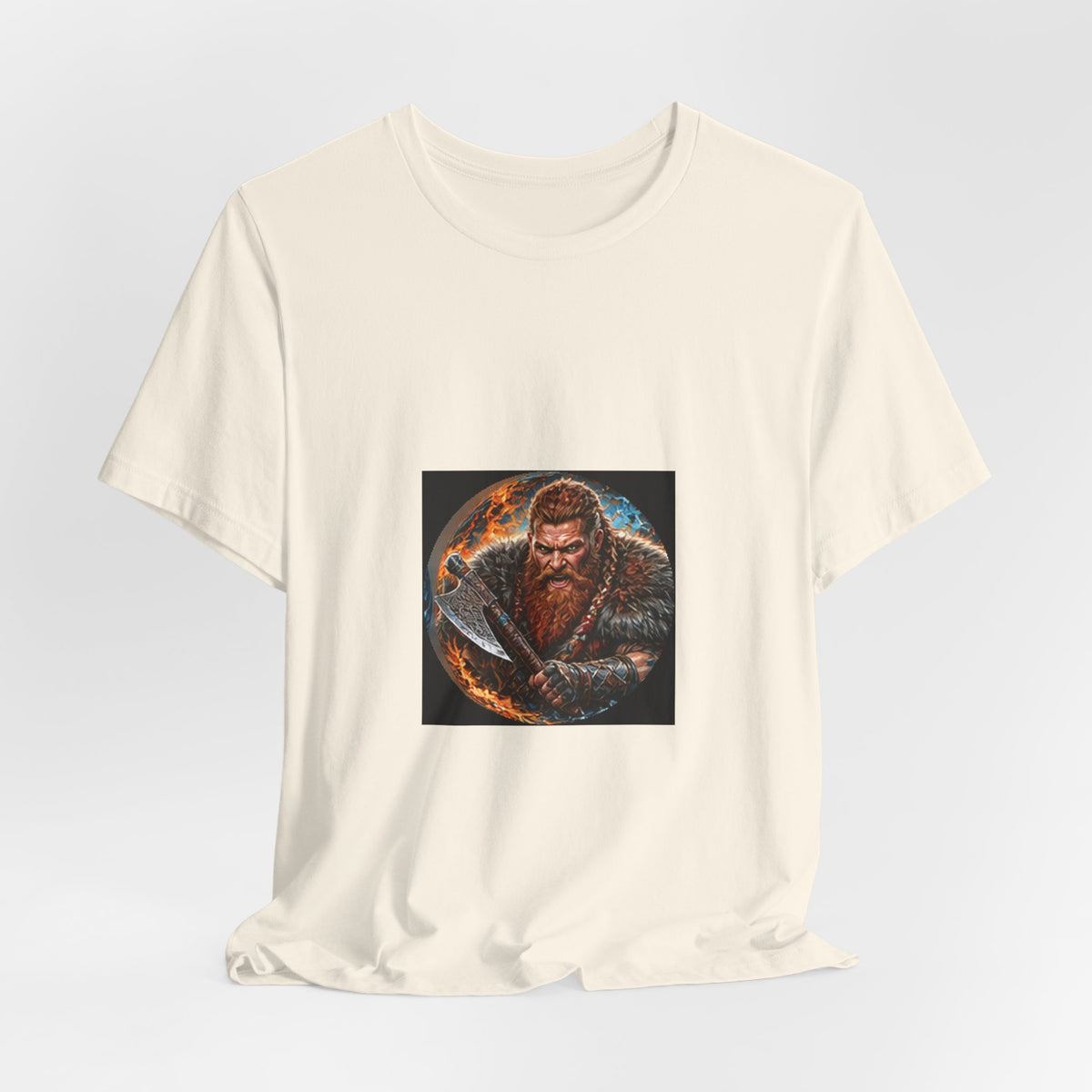 Viking Warrior T-Shirt - Norse Redbeard Axe Graphic Tee