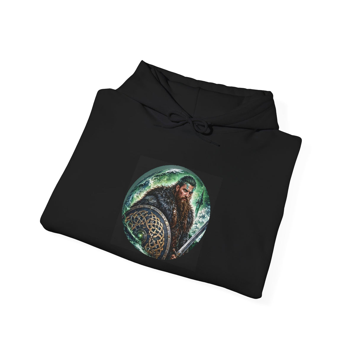 Celtic Warrior Hoodie - Ancient Celtic Shield Graphic Sweatshirt