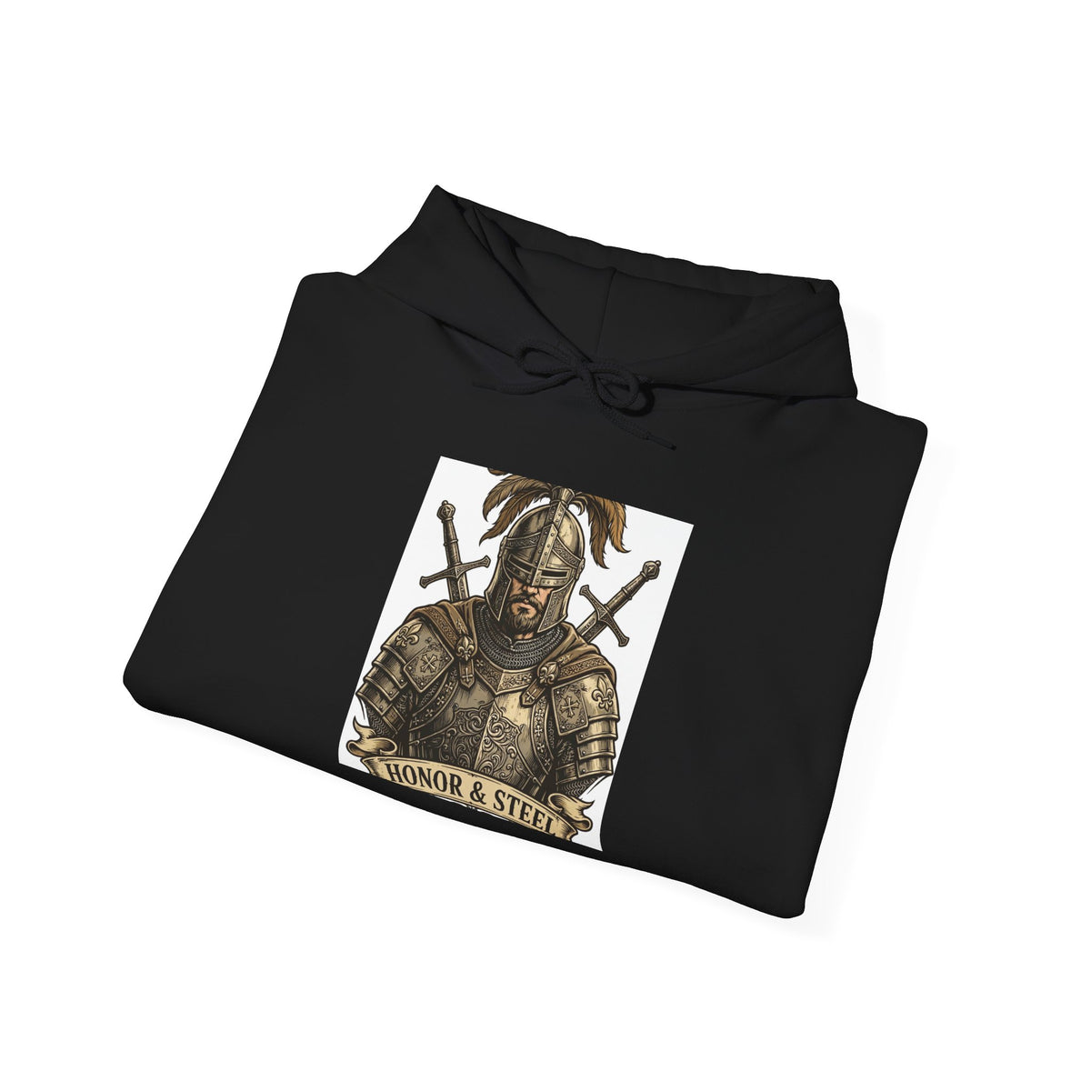 Medieval Knight Hoodie - Honor and Steel Graphic Sweatshirt