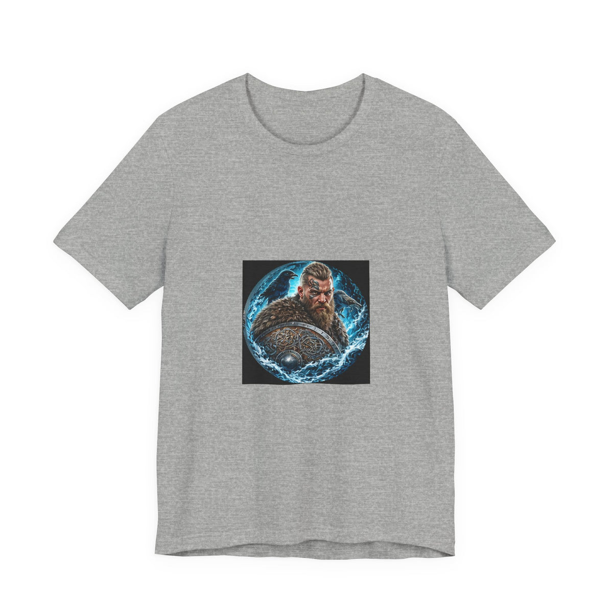 Viking Warrior T-Shirt - Norse Ravens Shield Graphic Tee