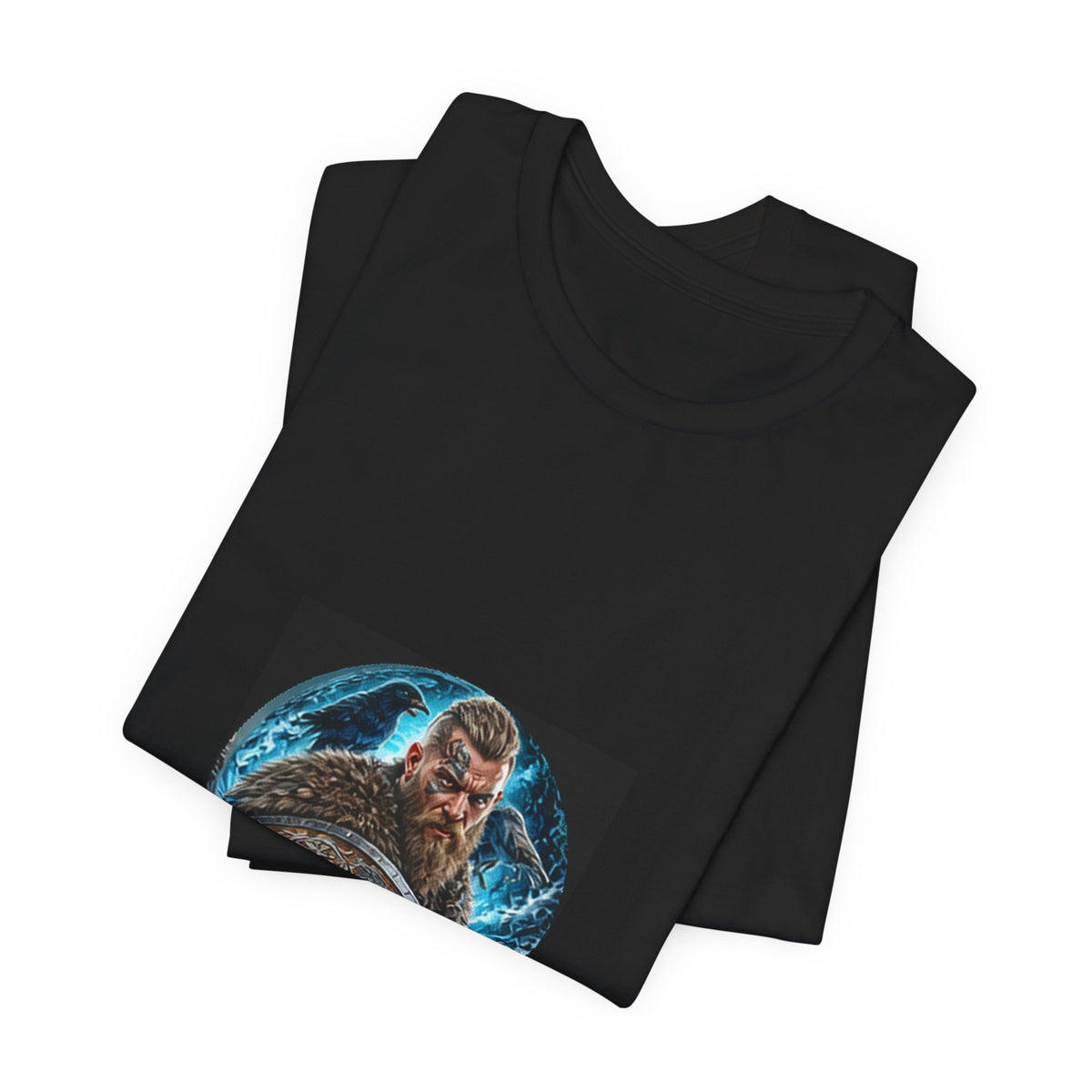 Viking Warrior T-Shirt - Norse Ravens Shield Graphic Tee