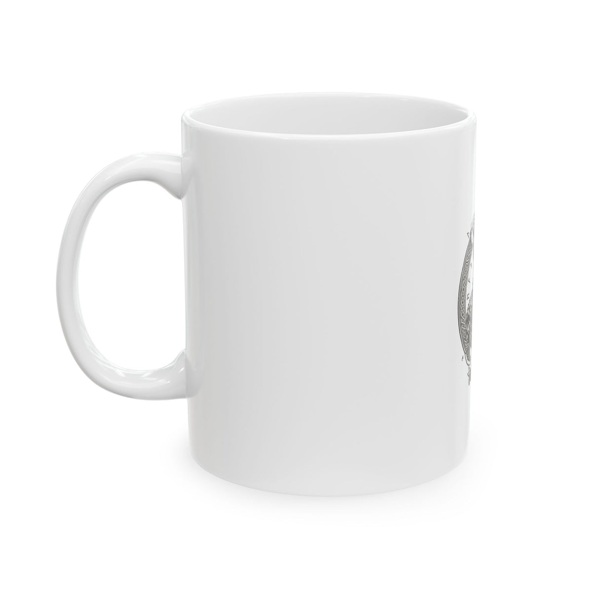 Viking Warrior Ceramic Mug - Norse Skjold Warrior Design (11oz)