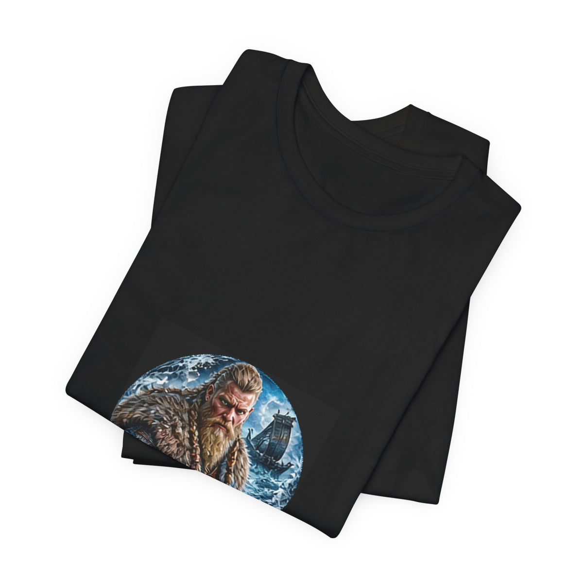Viking Warrior T-Shirt - Norse Longship Warrior Graphic Tee