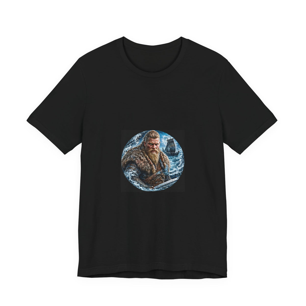 Viking Warrior T-Shirt - Norse Longship Warrior Graphic Tee