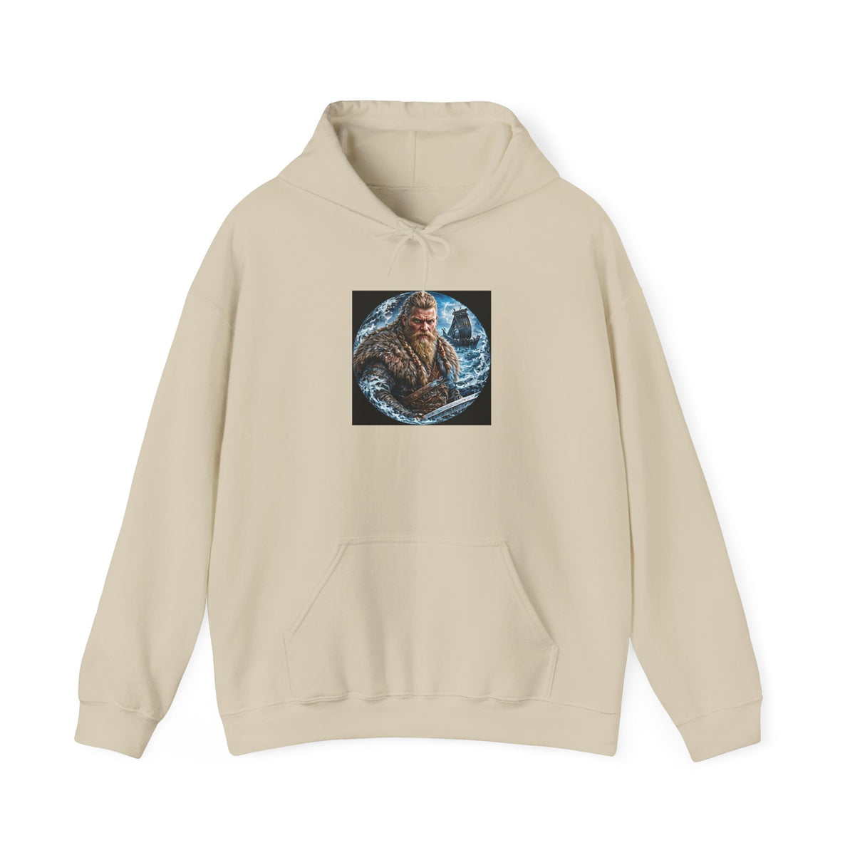 Viking Warrior Hoodie - Norse Longship Warrior Graphic Sweatshirt