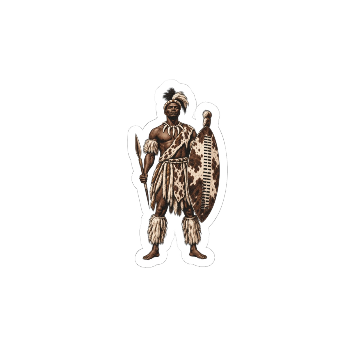 Zulu Warrior Sticker
