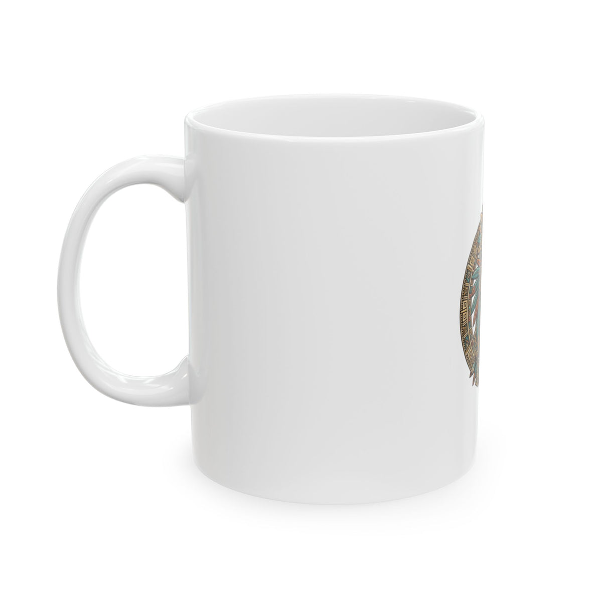 Aztec Eagle Warrior Ceramic Mug - Tenochtitlan Warrior Design (11oz)