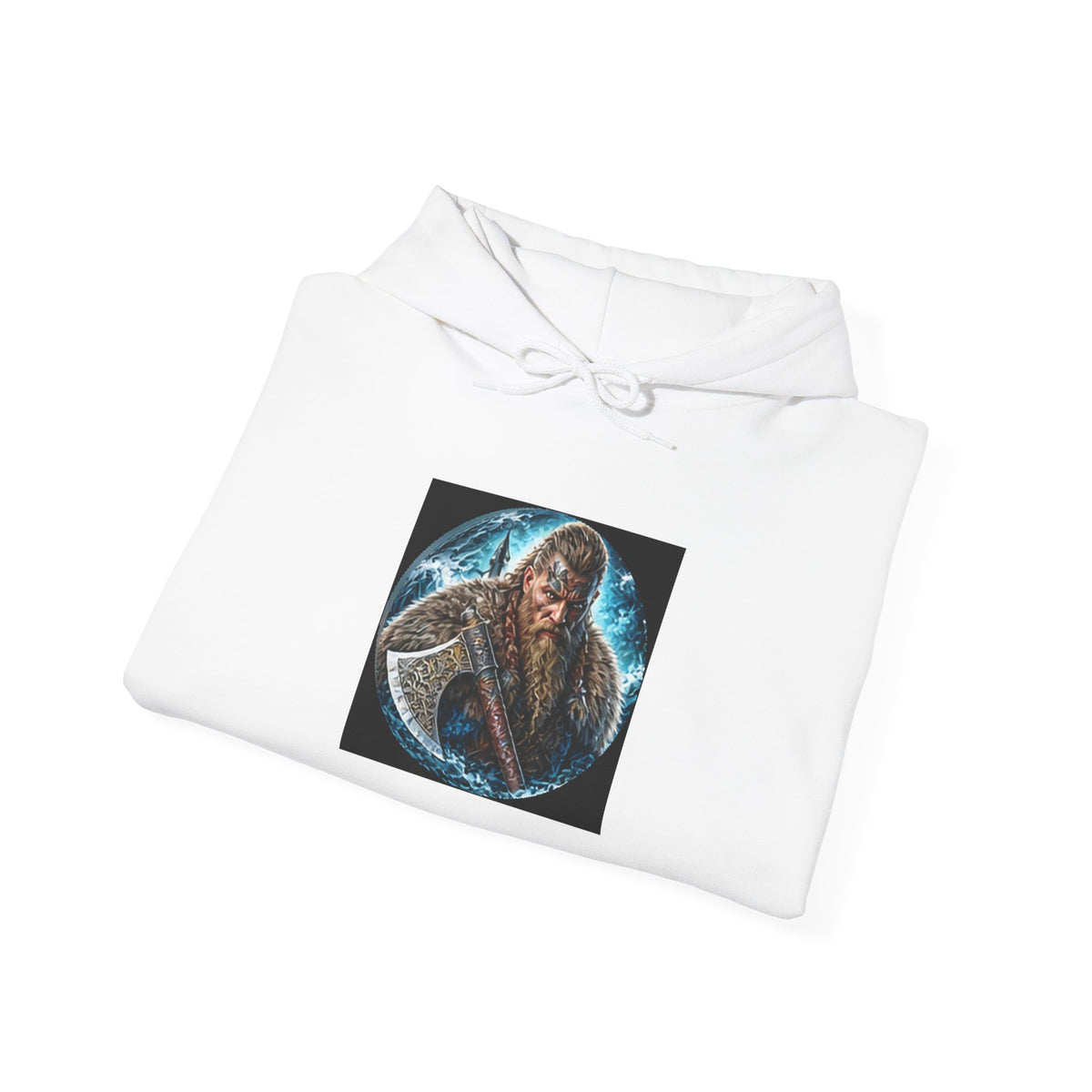 Viking Warrior Hoodie - Norse Warpaint Axe Graphic Sweatshirt