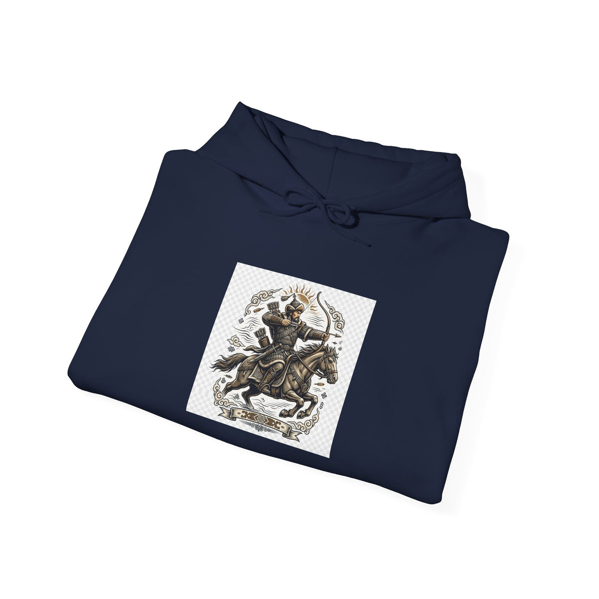 Mongol Horse Archer Hoodie - the Great Steppe Graphic Sweatshirt