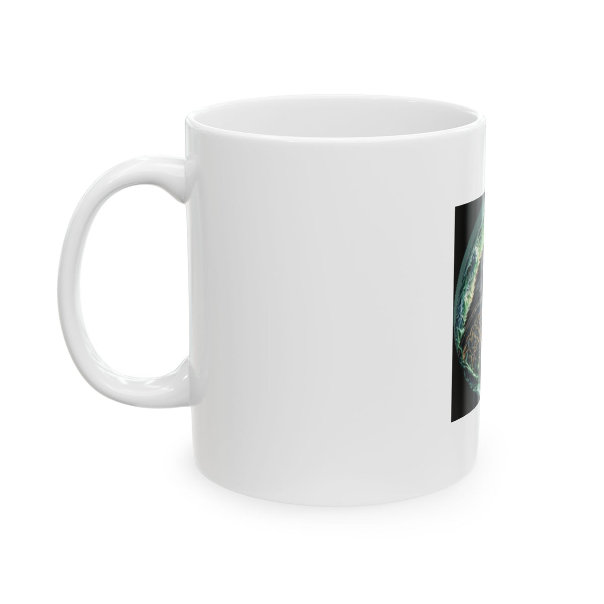 Celtic Warrior Ceramic Mug - Ancient Celtic Shield Warrior Design (11oz)