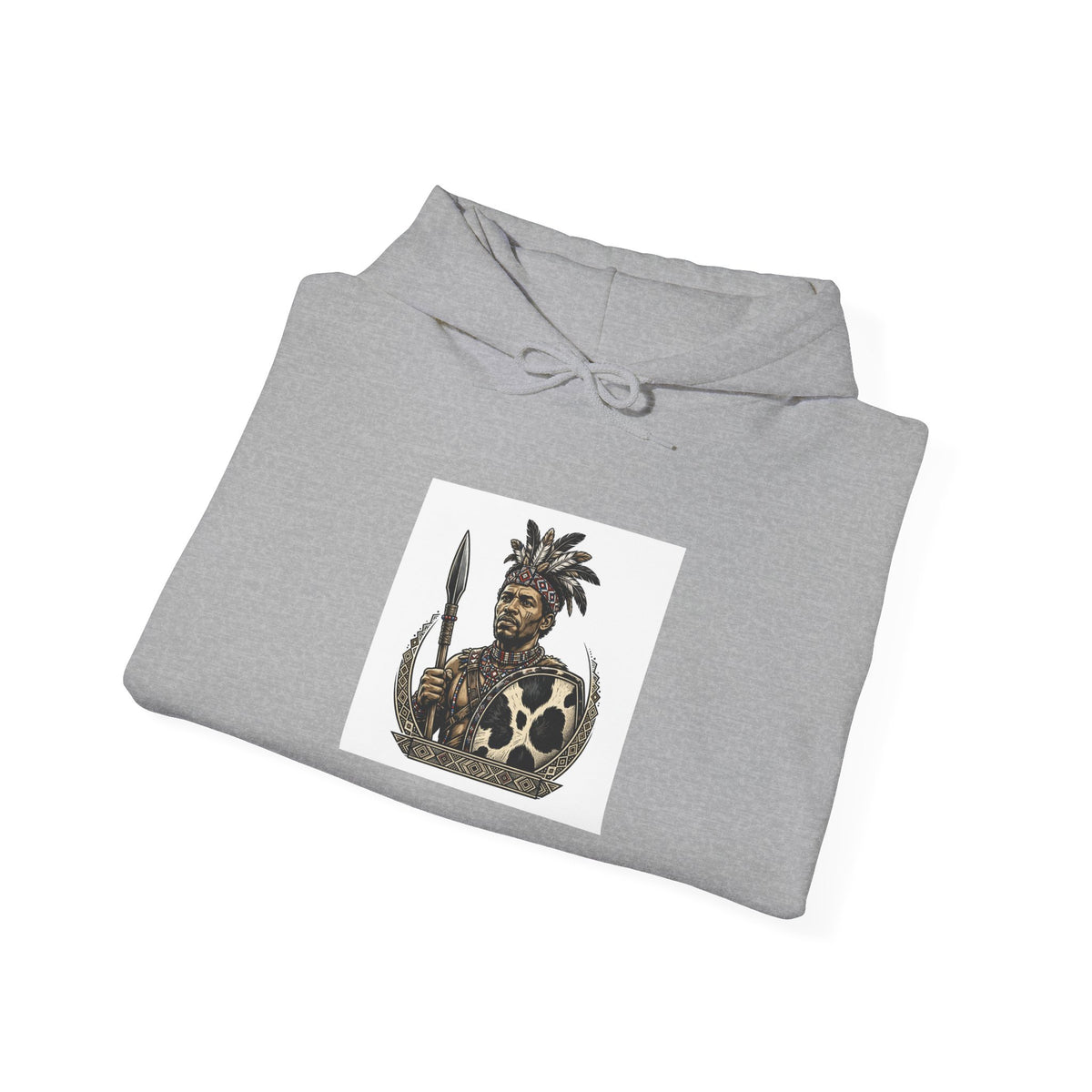 Zulu Warrior Hoodie - Southern Africa Graphic Sweatshirt