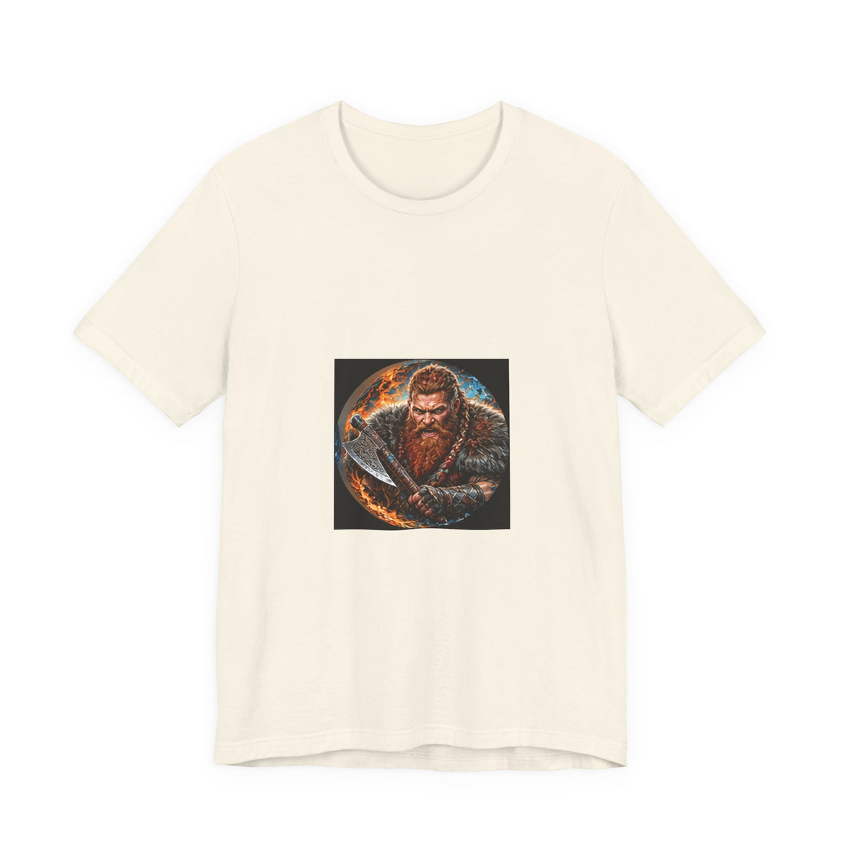 Viking Warrior T-Shirt - Norse Redbeard Axe Graphic Tee