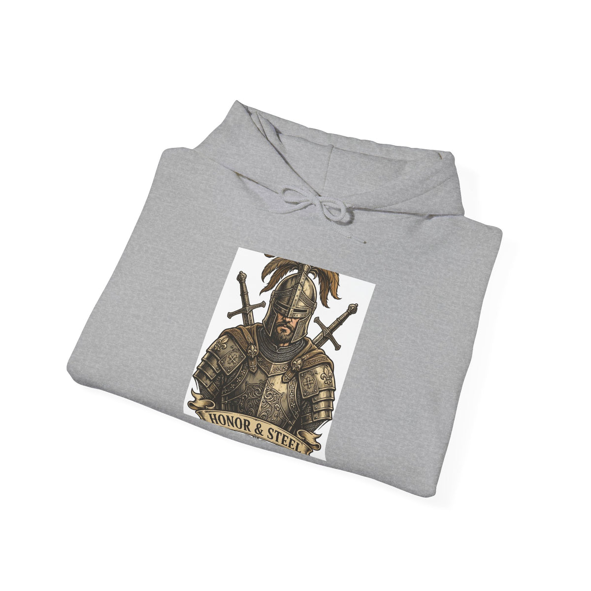 Medieval Knight Hoodie - Honor and Steel Graphic Sweatshirt