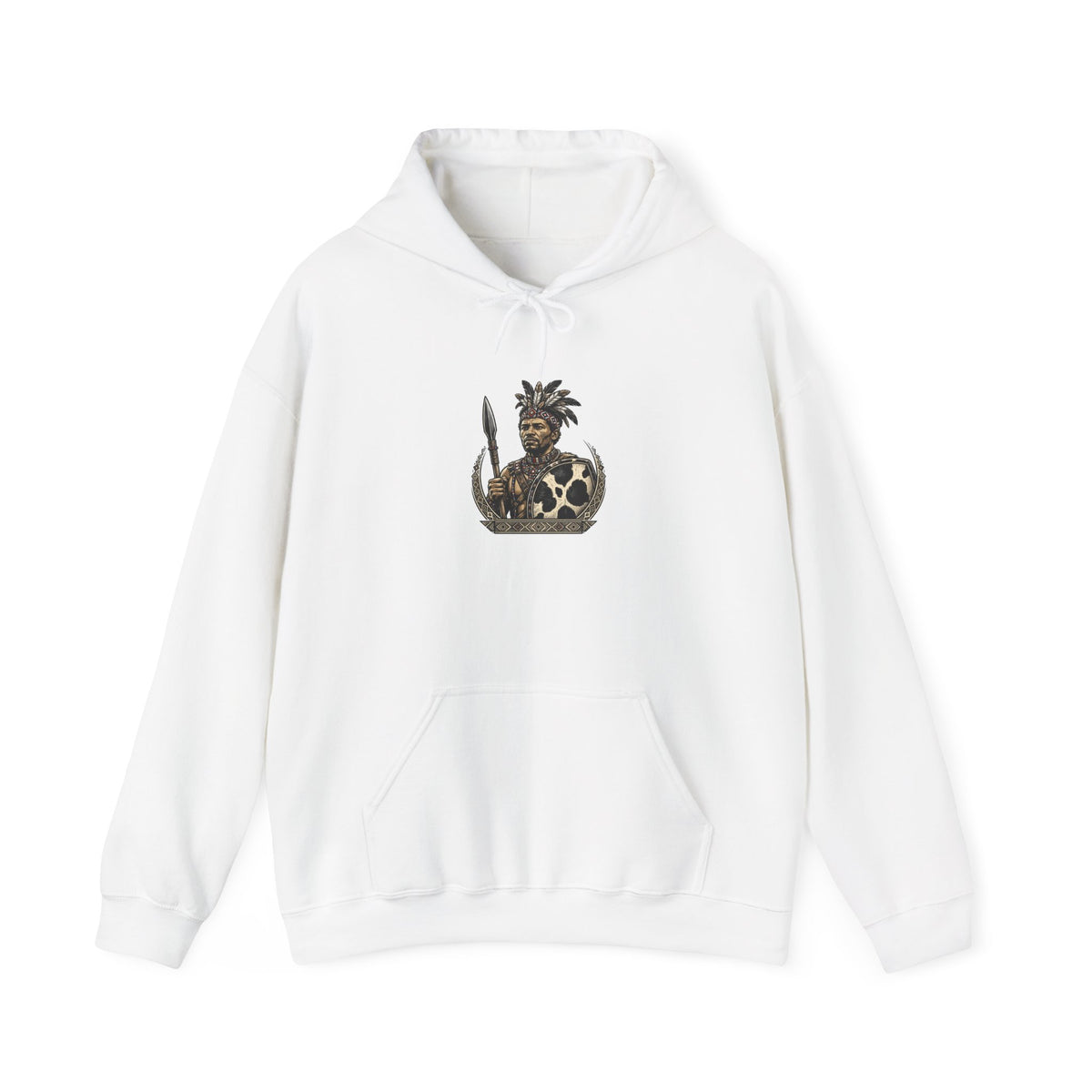 Zulu Warrior Hoodie - Southern Africa Graphic Sweatshirt