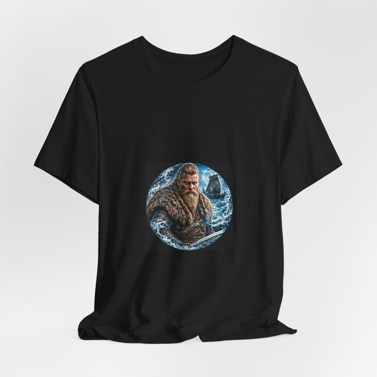 Viking Warrior T-Shirt - Norse Longship Warrior Graphic Tee