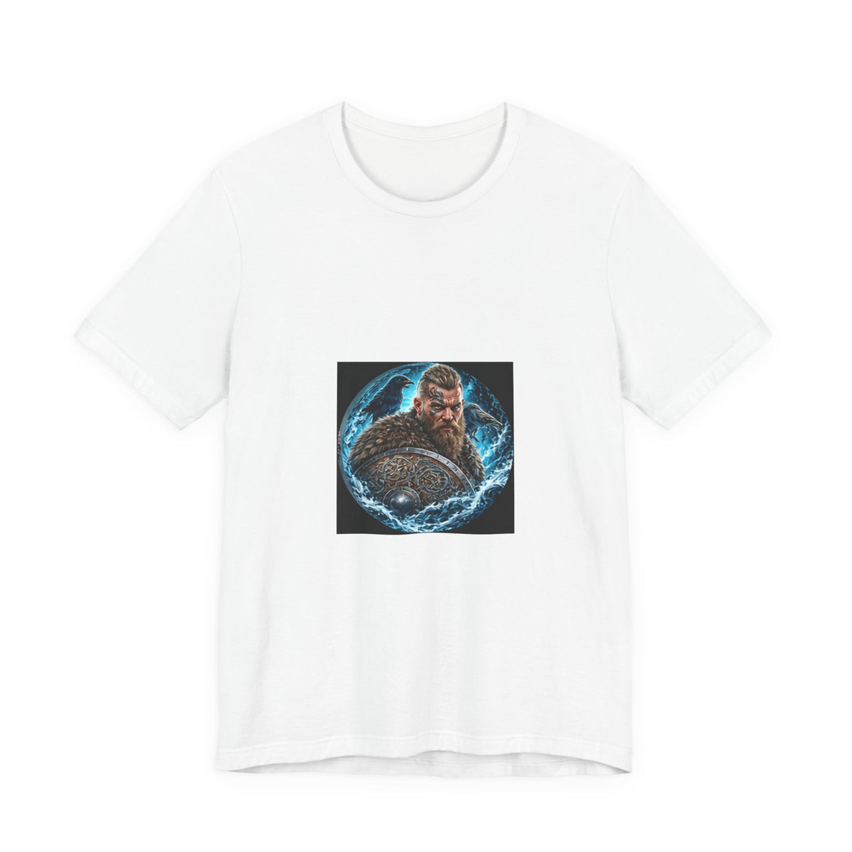 Viking Warrior T-Shirt - Norse Ravens Shield Graphic Tee