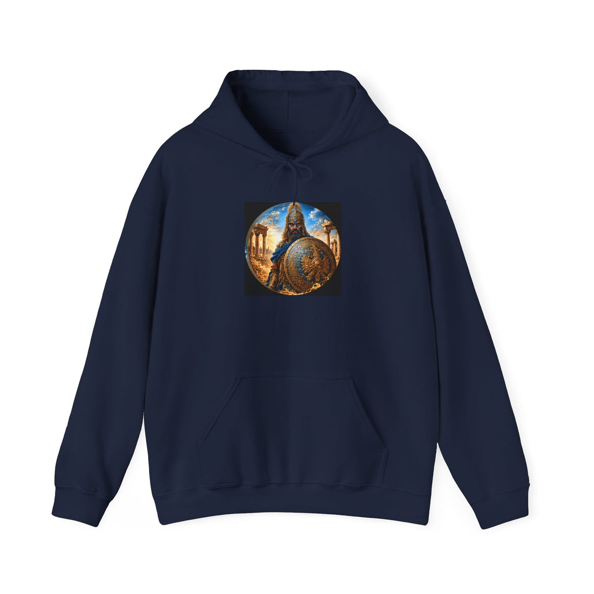 Persian Immortal Warrior Hoodie - Ancient Persian Immortal Shield Graphic Sweatshirt
