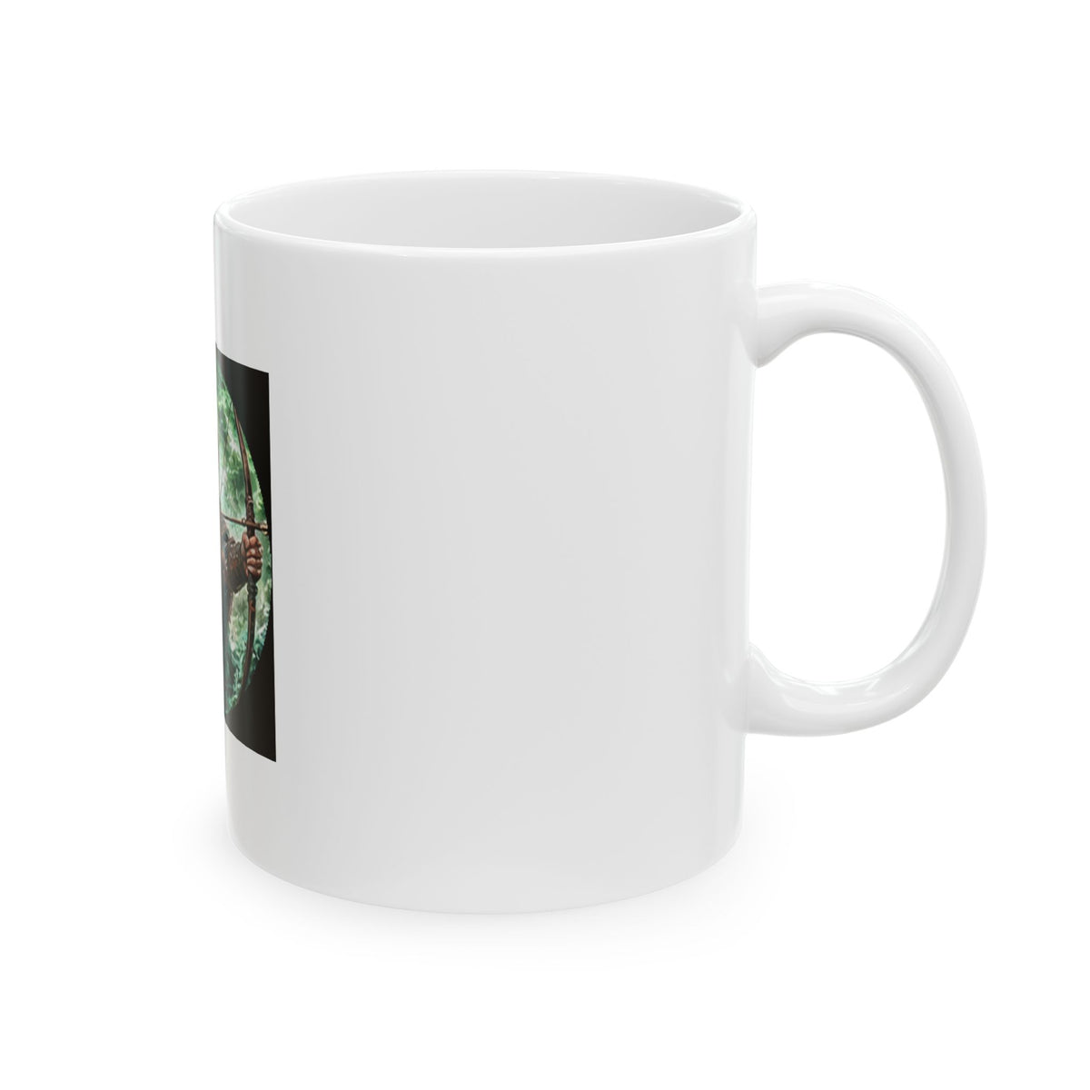 Celtic Warrior Ceramic Mug - Ancient Celtic Archer Warrior Design (11oz)