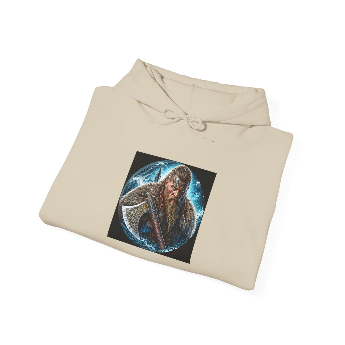 Viking Warrior Hoodie - Norse Warpaint Axe Graphic Sweatshirt