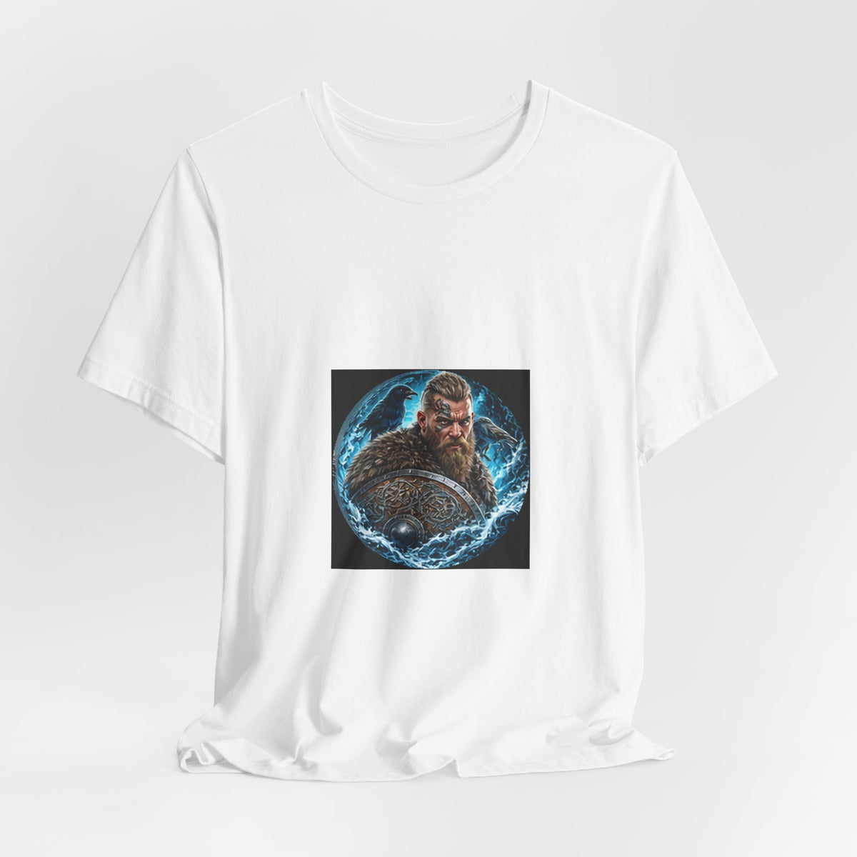 Viking Warrior T-Shirt - Norse Ravens Shield Graphic Tee