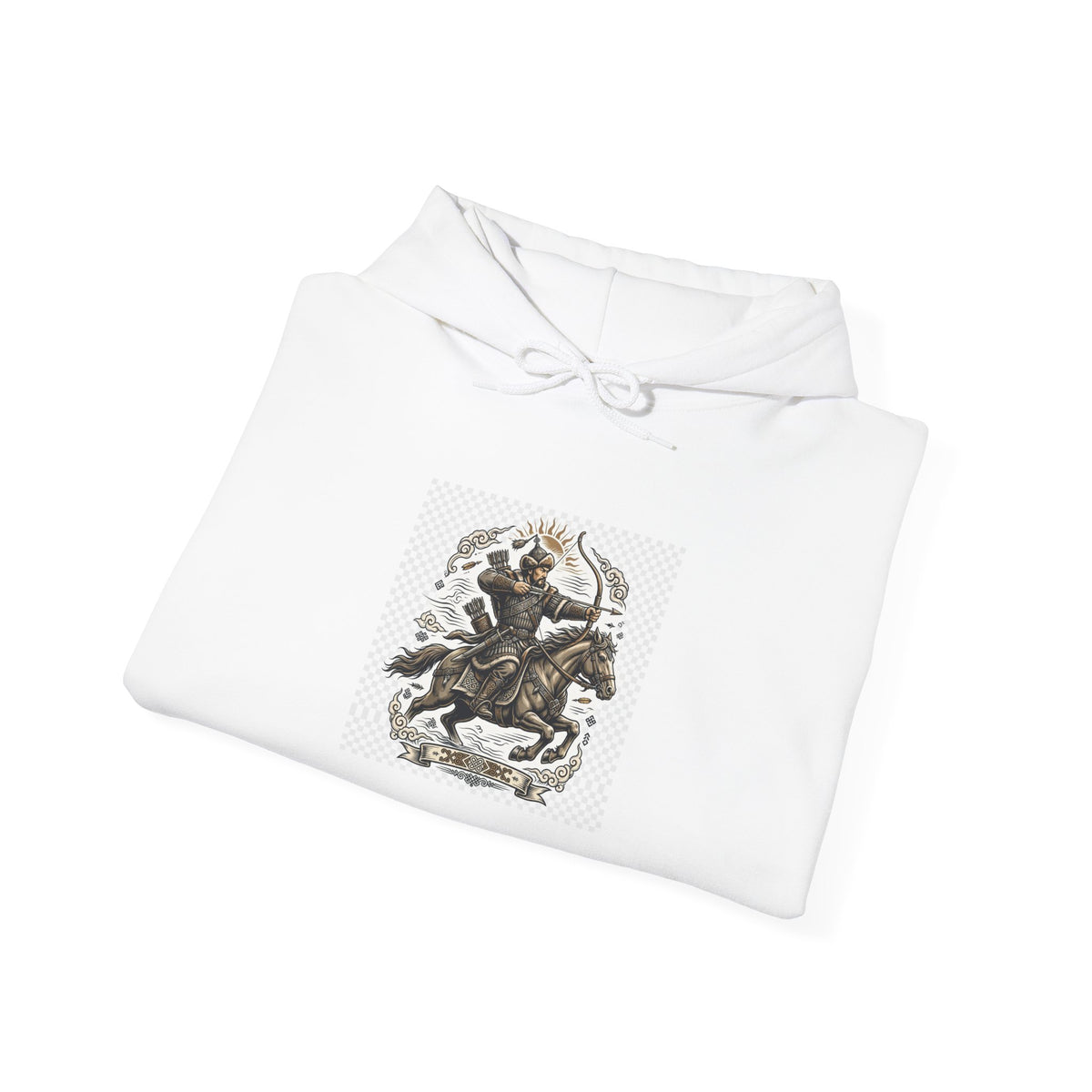 Mongol Horse Archer Hoodie - the Great Steppe Graphic Sweatshirt