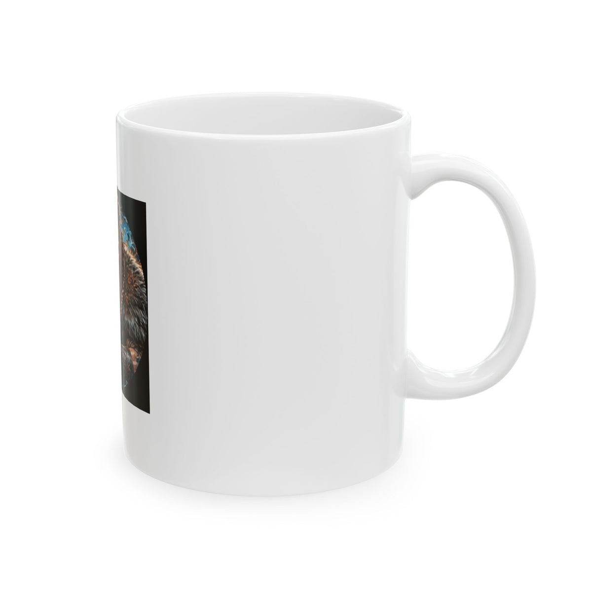 Viking Warrior Ceramic Mug - Norse Redbeard Axe Warrior Design (11oz)