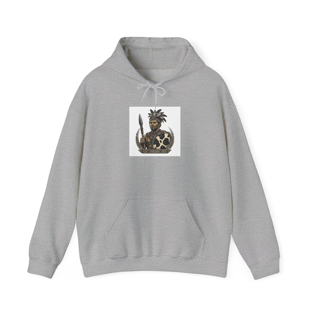 Zulu Warrior Hoodie - Southern Africa Graphic Sweatshirt