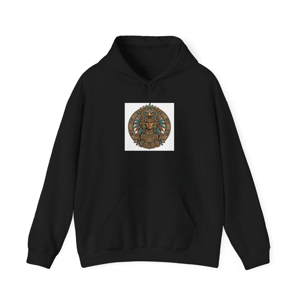Aztec Eagle Warrior Hoodie - Tenochtitlan Graphic Sweatshirt