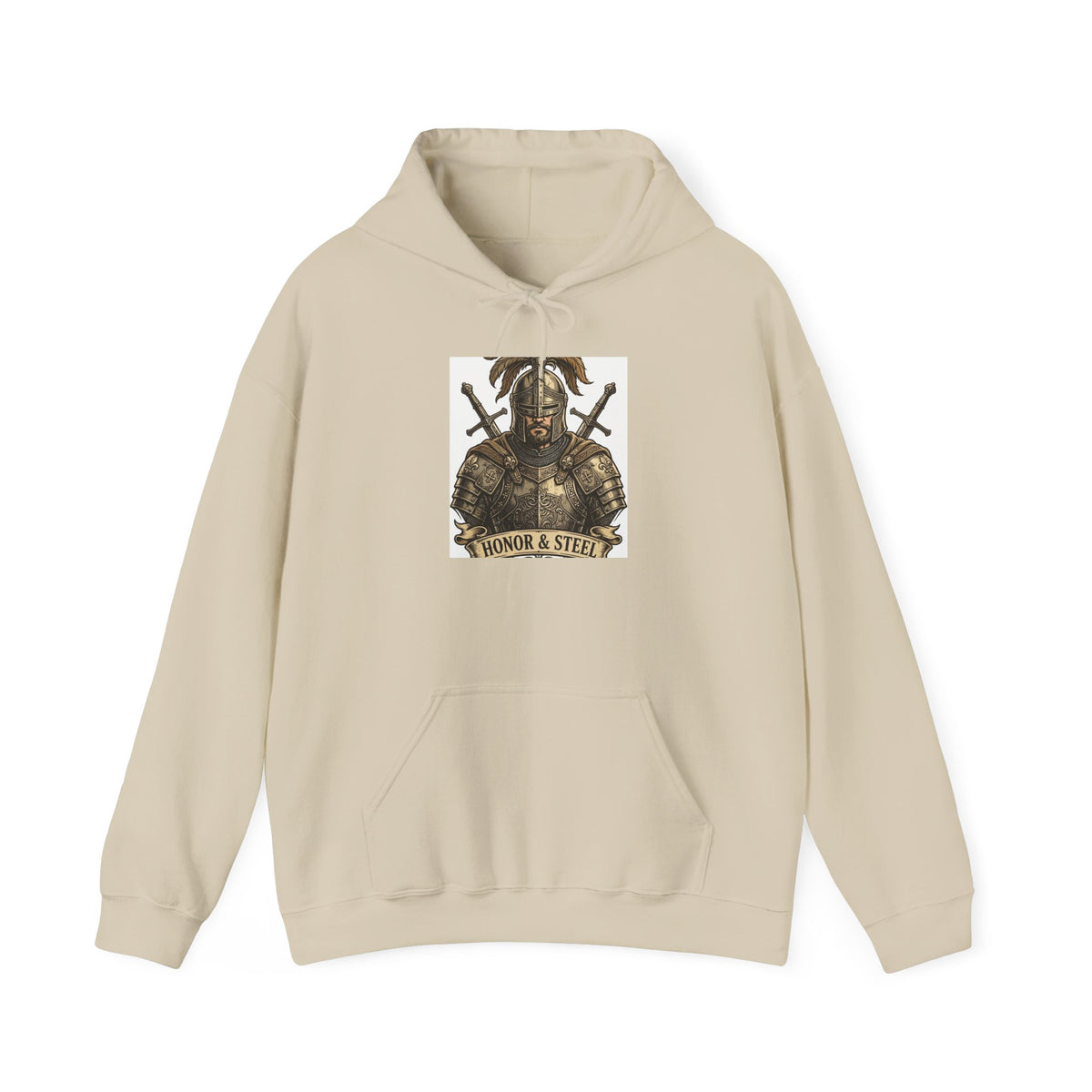 Medieval Knight Hoodie - Honor and Steel Graphic Sweatshirt