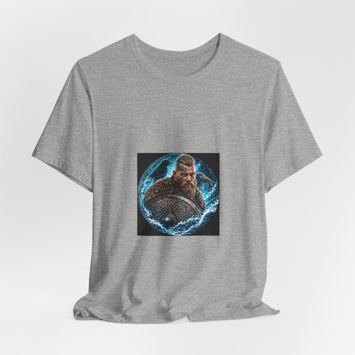 Viking Warrior T-Shirt - Norse Ravens Shield Graphic Tee