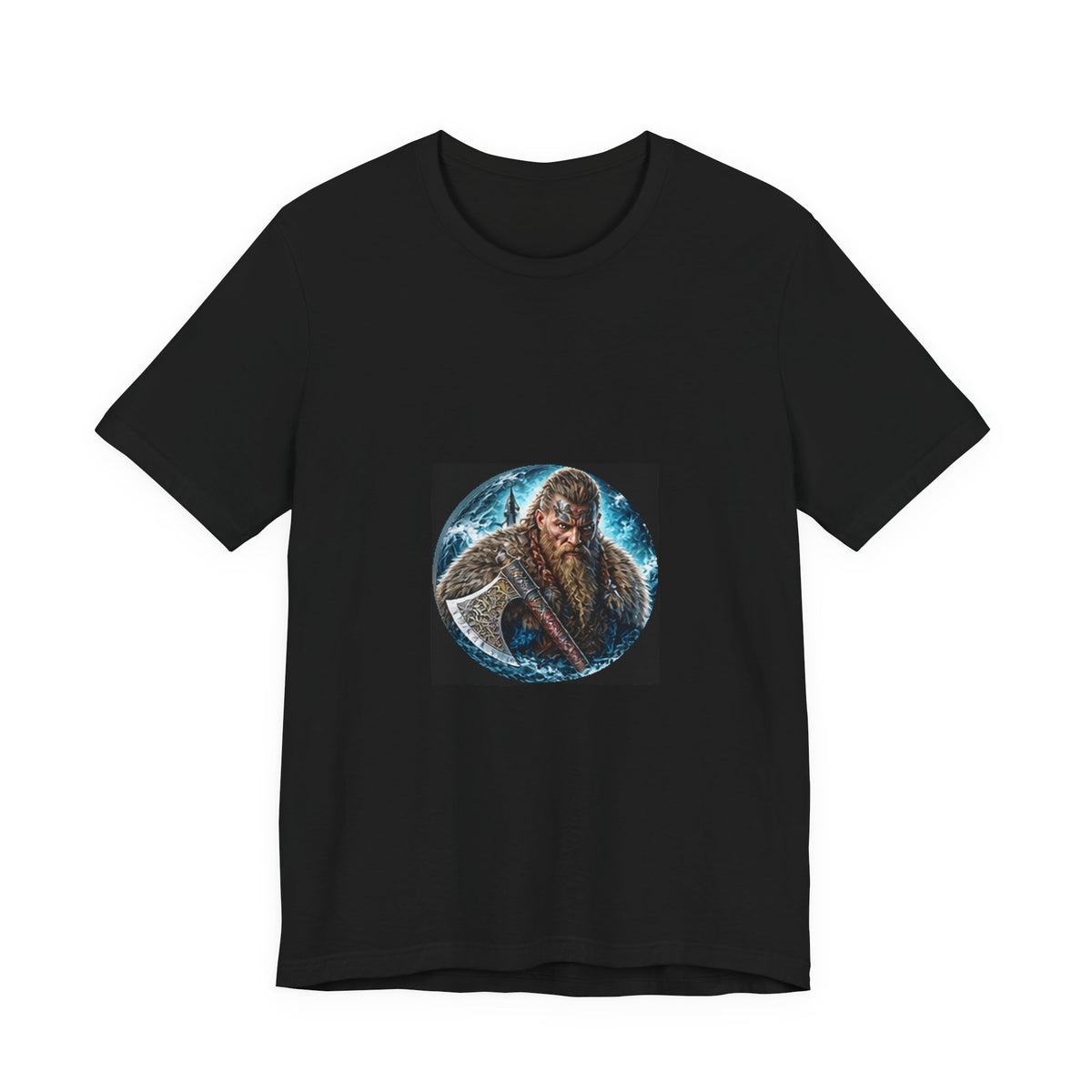 Viking Warrior T-Shirt - Norse Warpaint Axe Graphic Tee