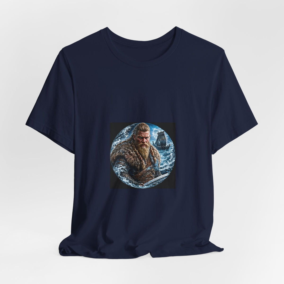 Viking Warrior T-Shirt - Norse Longship Warrior Graphic Tee