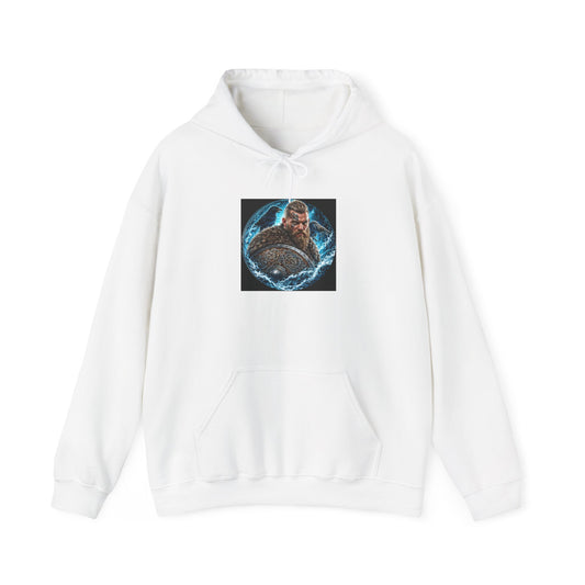 Viking Warrior Hoodie - Norse Ravens Shield Graphic Sweatshirt