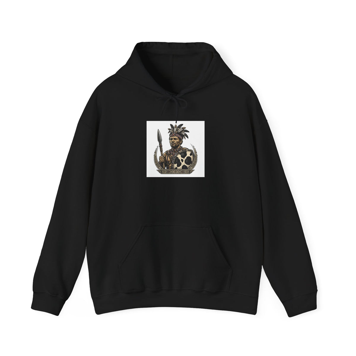 Zulu Warrior Hoodie - Southern Africa Graphic Sweatshirt