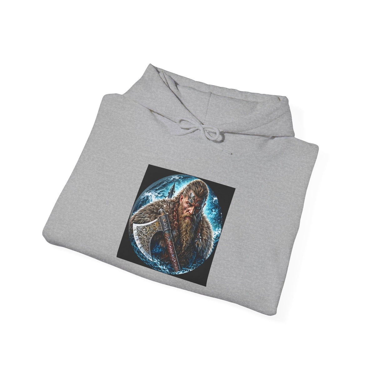 Viking Warrior Hoodie - Norse Warpaint Axe Graphic Sweatshirt