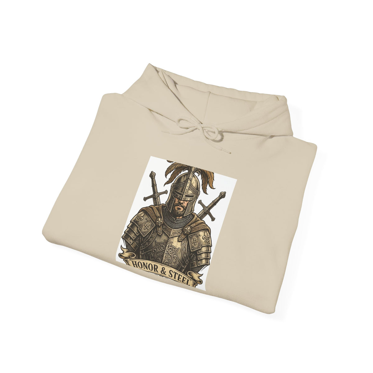 Medieval Knight Hoodie - Honor and Steel Graphic Sweatshirt
