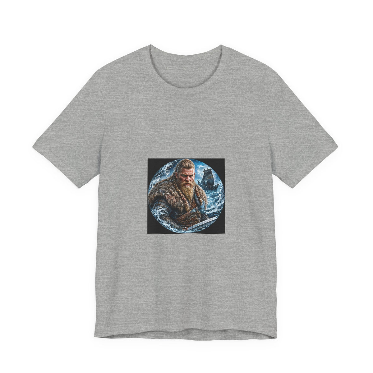 Viking Warrior T-Shirt - Norse Longship Warrior Graphic Tee