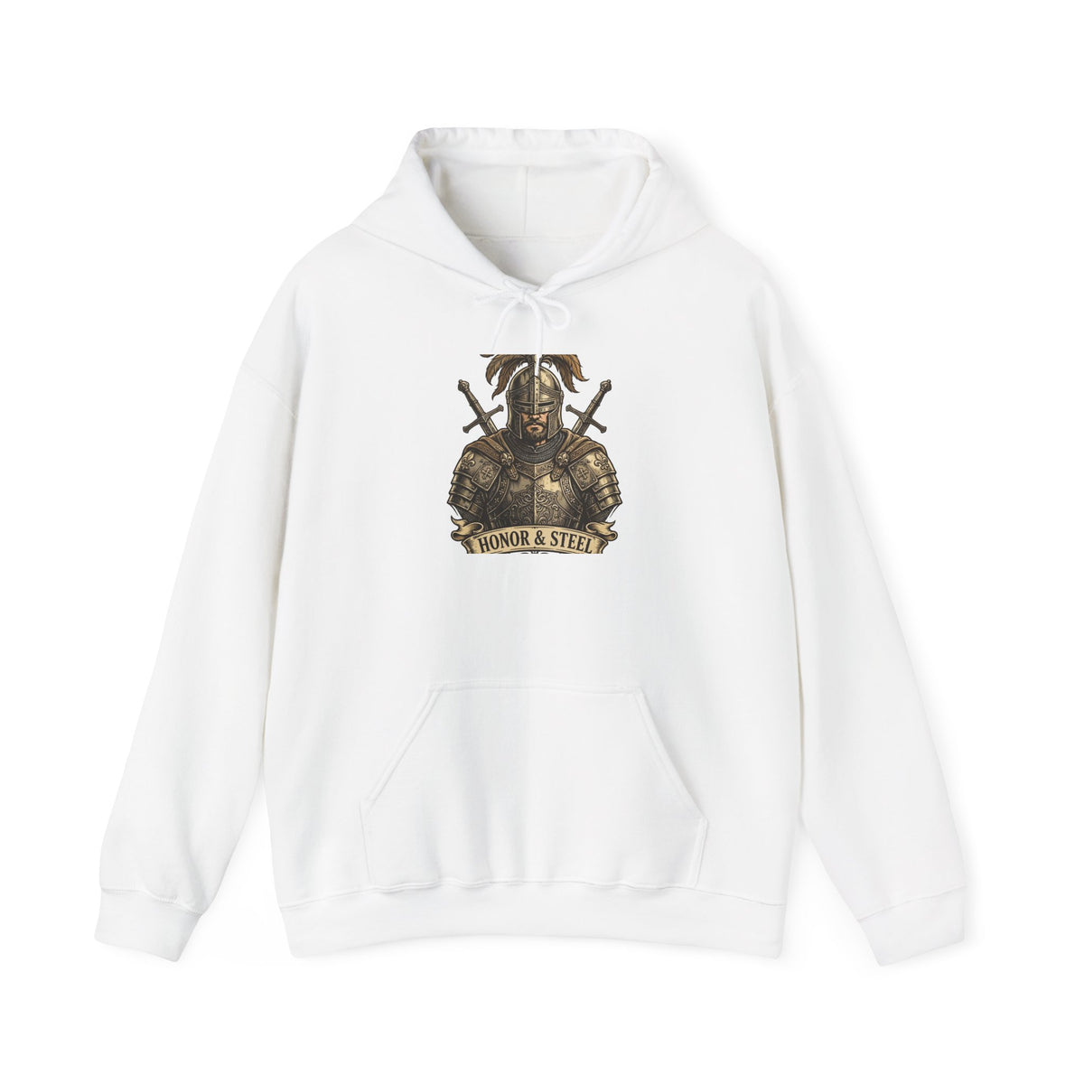 Medieval Knight Hoodie - Honor and Steel Graphic Sweatshirt