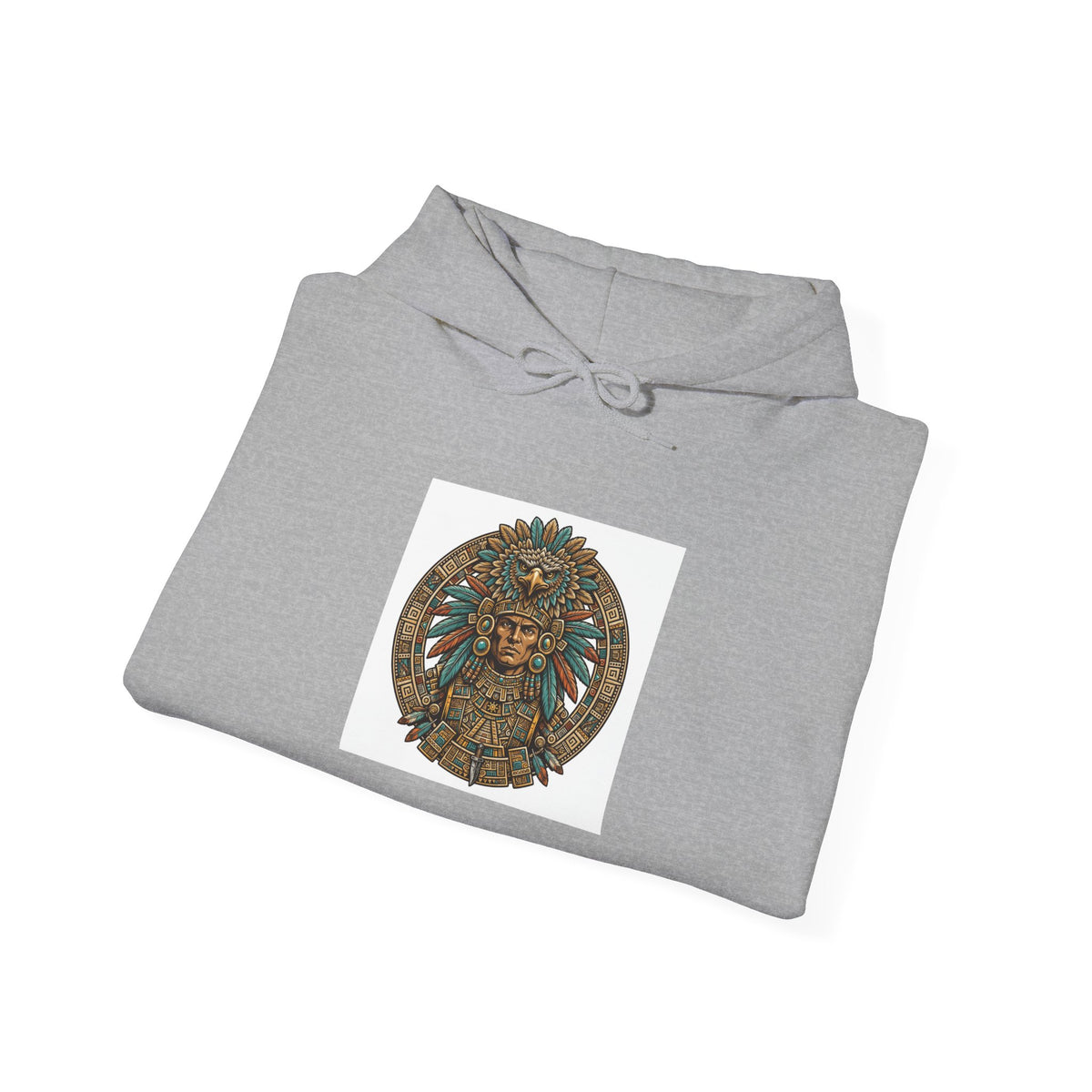 Aztec Eagle Warrior Hoodie - Tenochtitlan Graphic Sweatshirt