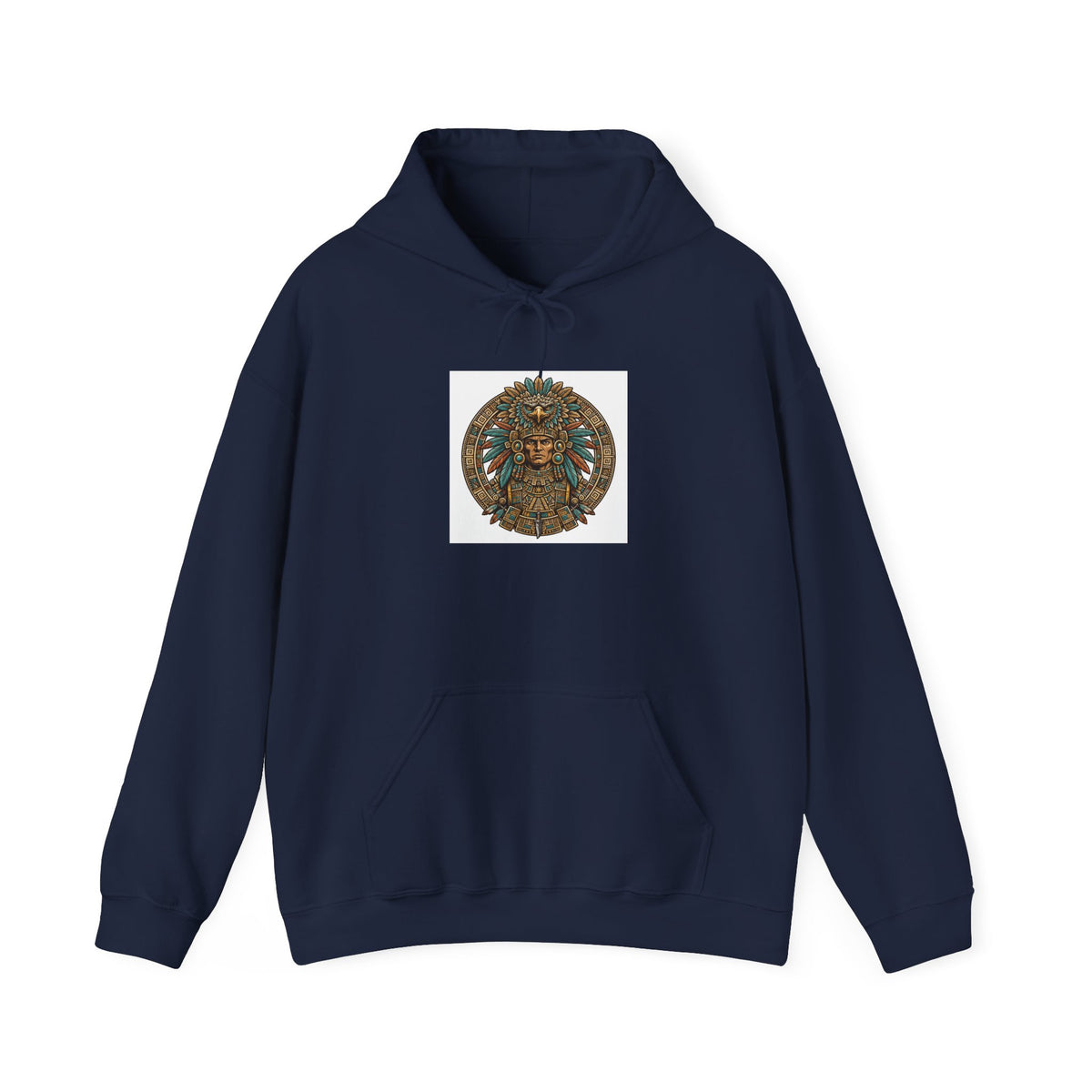 Aztec Eagle Warrior Hoodie - Tenochtitlan Graphic Sweatshirt